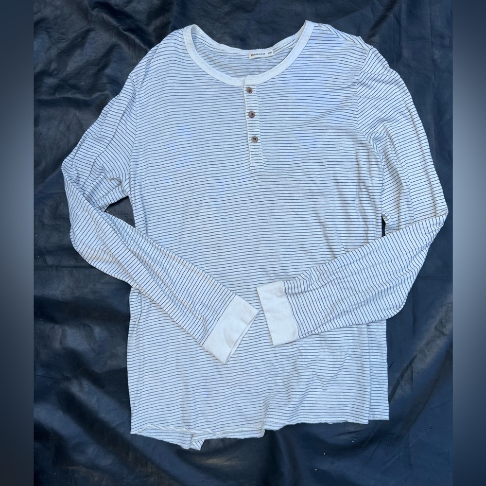 Marine Layer | Men's Striped Long Sleeve Henley - L/XL